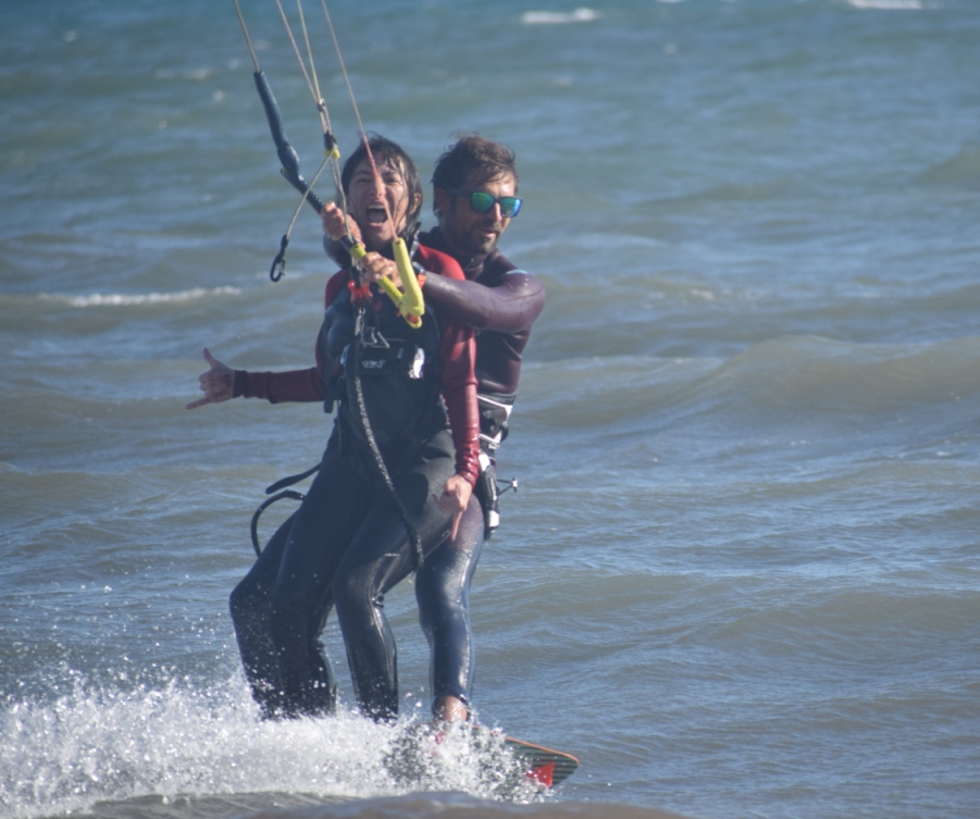 tandem kitesurf in athens greece - try kitesurf now